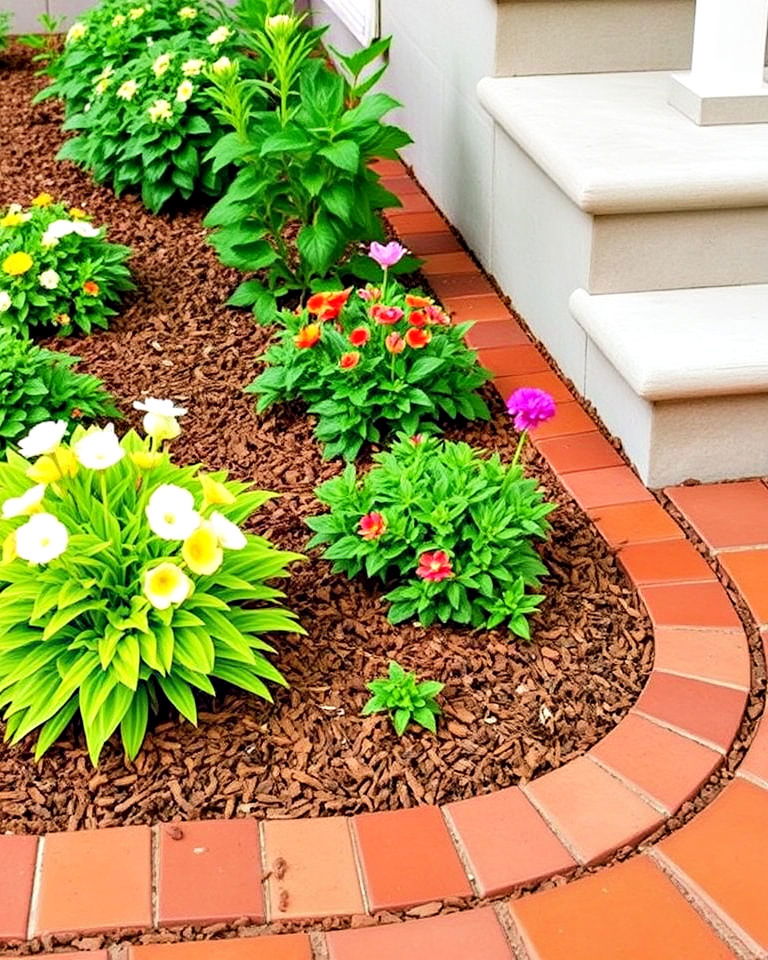 terracotta tile mulch edging - 15 Mulch Edging Ideas
