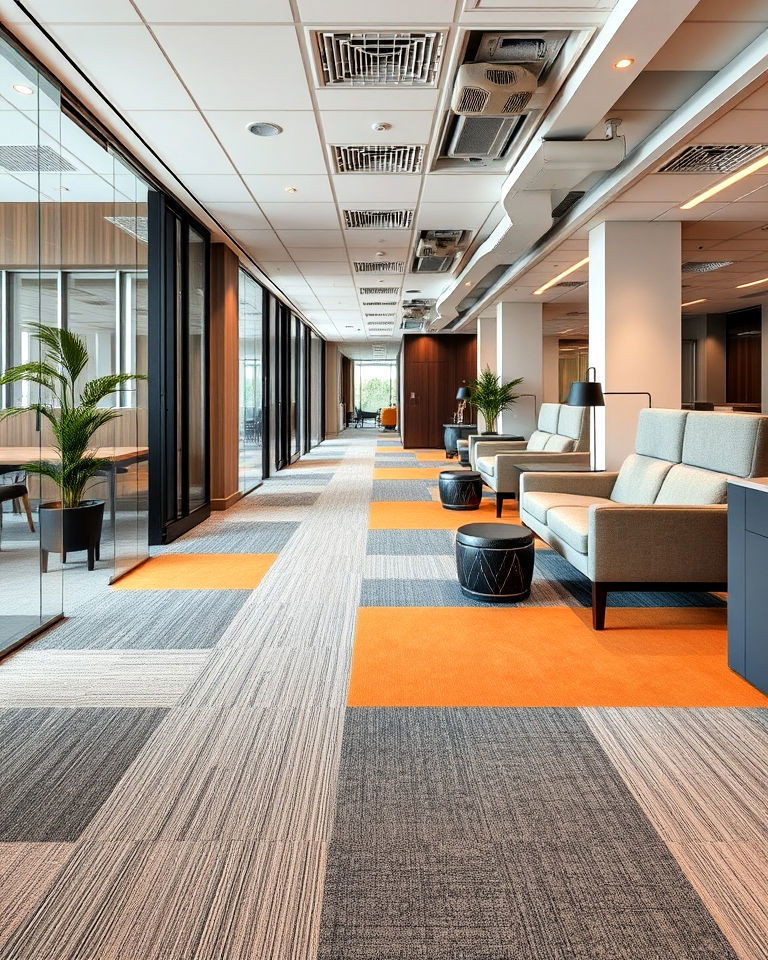 textured flooring corporate office interior - 25 Corporate Office Interior Design Ideas