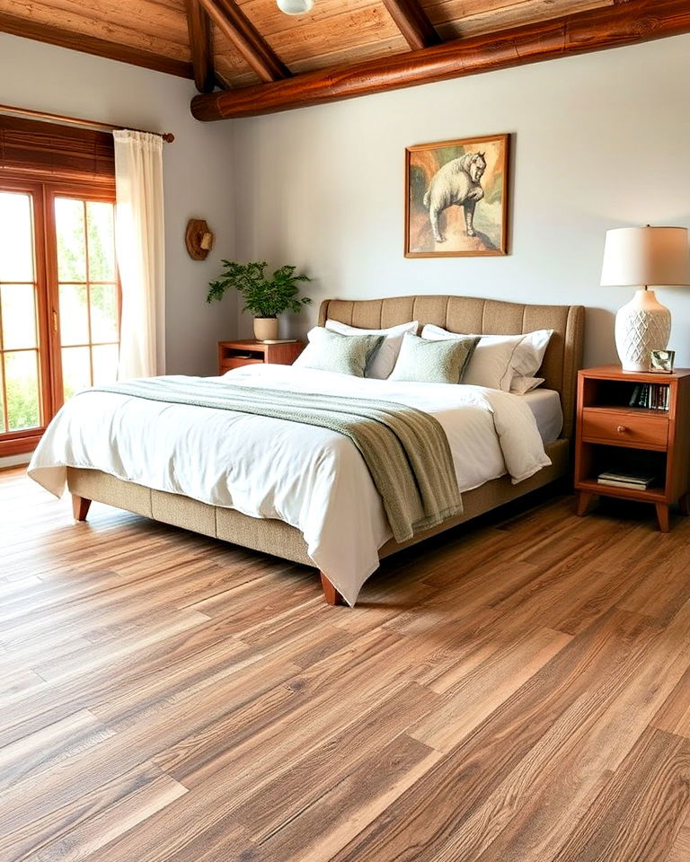 textured vinyl flooring for bedroom - 15 Vinyl Flooring Bedroom Ideas