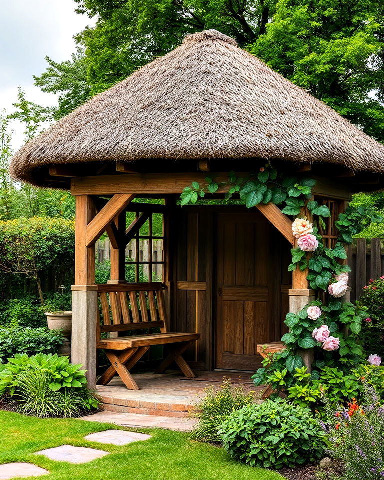 thatched roof garden structures - 20 Irish Garden Ideas
