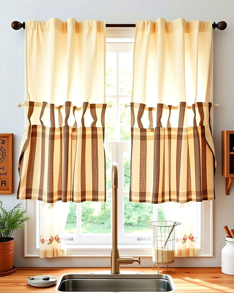 tiered curtains for farmhouse windows tiered curtains for farmhouse windows - 25 Farmhouse Curtain Ideas