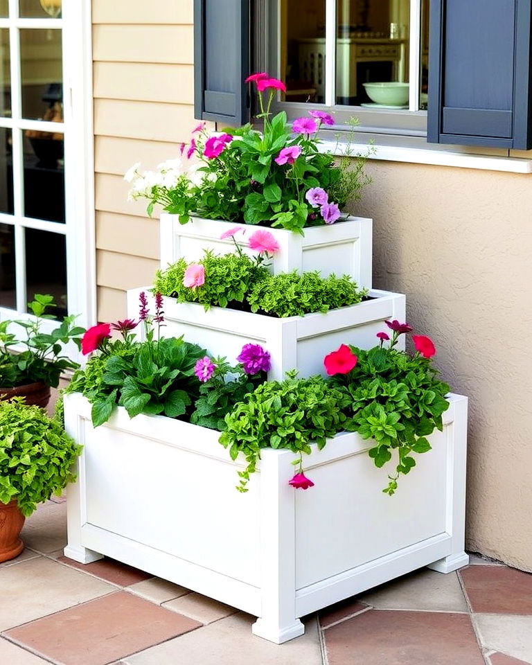 tiered planter boxes for dimension - 25 Planter Box Ideas