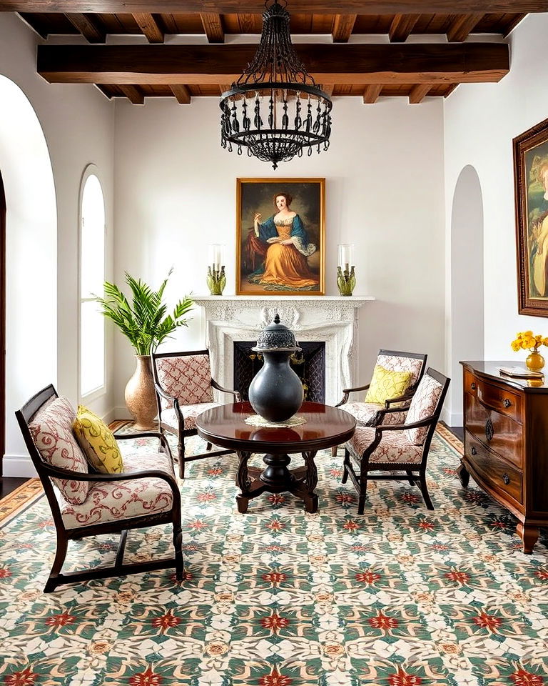 tiled mosaic floors showcase old world craftsmanship - 20 Old World Interior Design Ideas