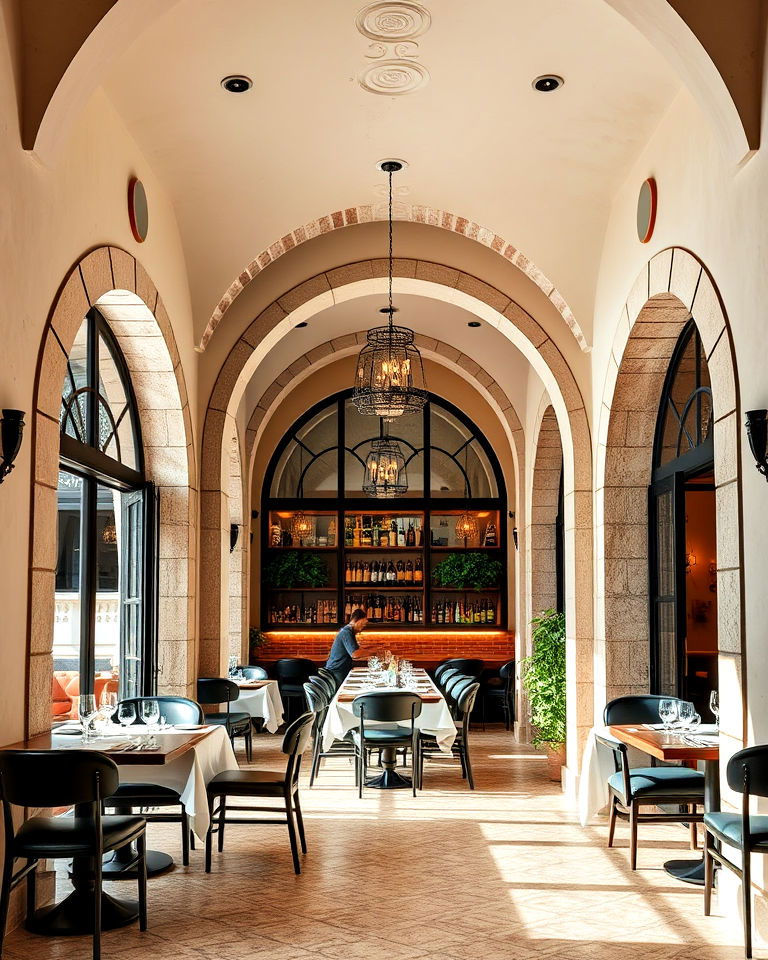 timeless arched doorways and windows - 25 Italian Restaurant Decor Ideas