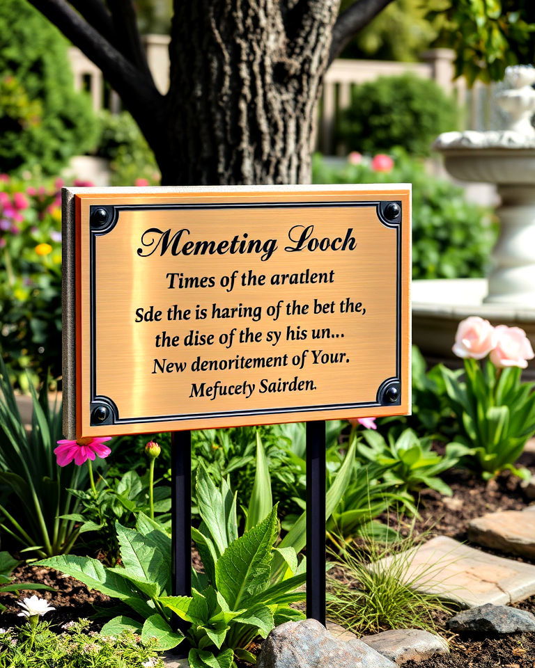 timeless dedication garden plaque - 30 Memorial Garden Ideas