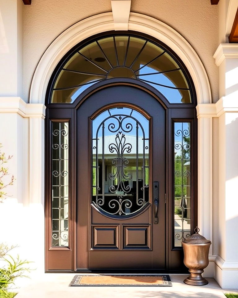 timeless elegance arched glass front door - 20 Glass Front Doors Ideas