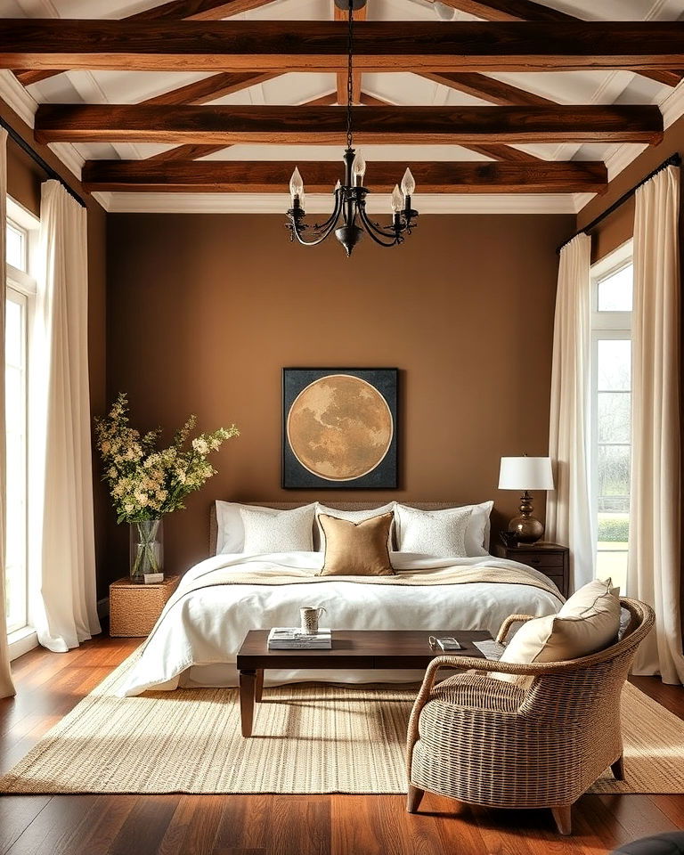 timeless ivory with brown bedroom - 25 Colors That Go With Brown for Any Room