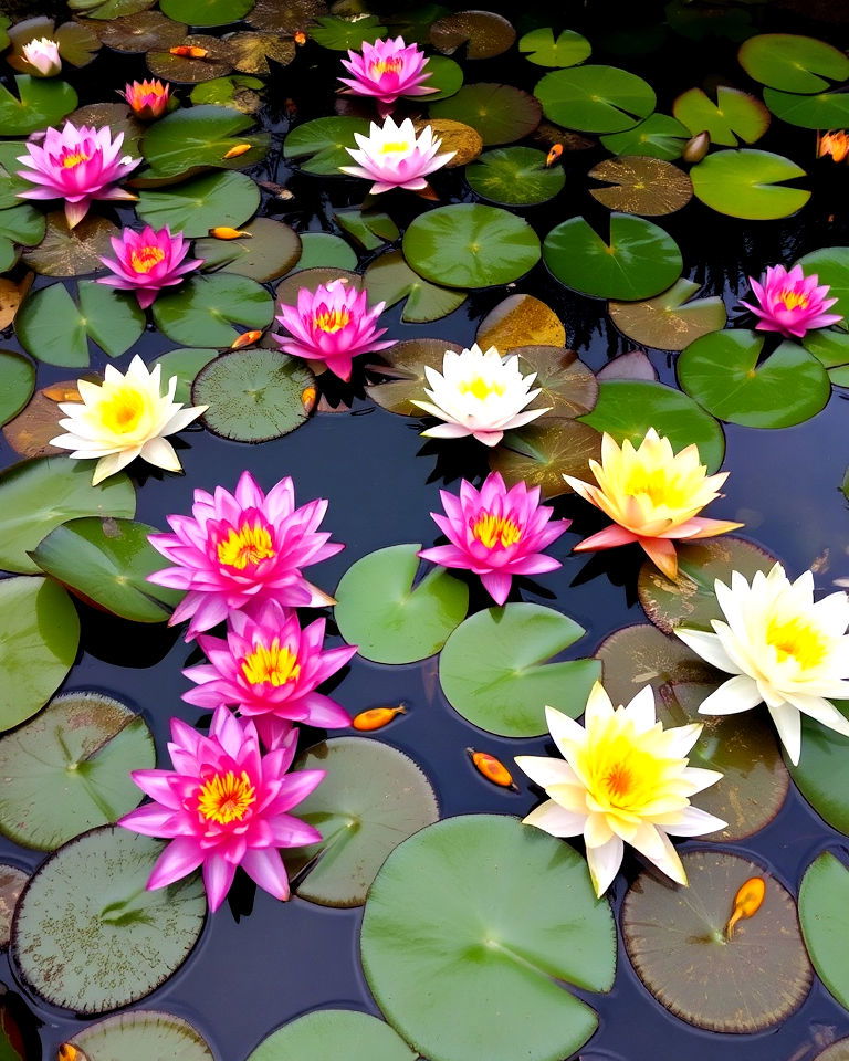 timeless lily filled pond - 20 Water Garden Ideas