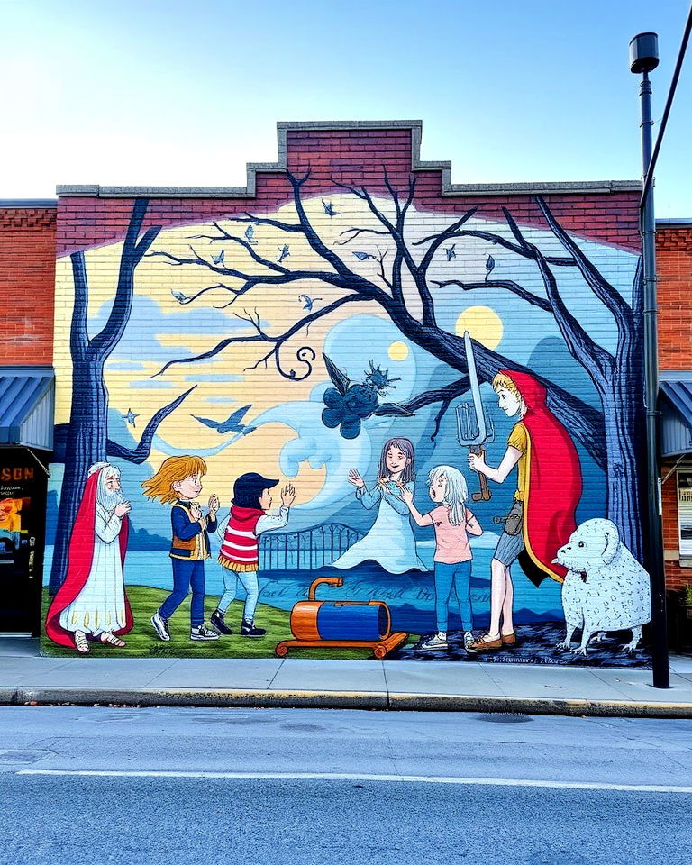 town legends and myths mural - 15 Small Town Murals