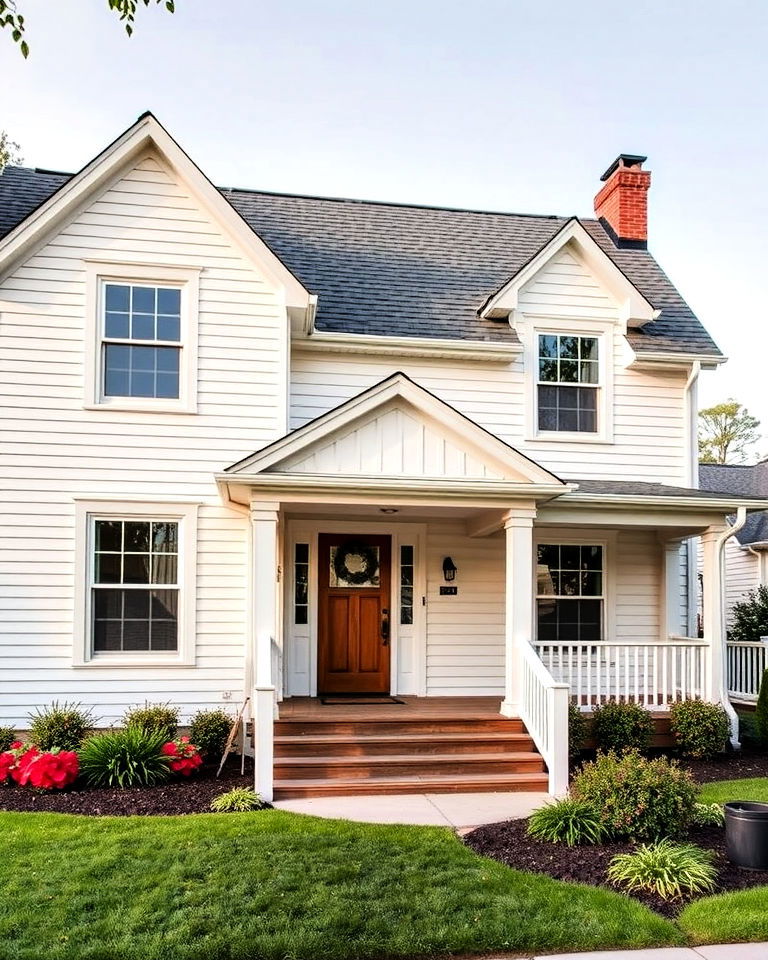 traditional antique white vinyl siding - 40 Vinyl Siding Colors