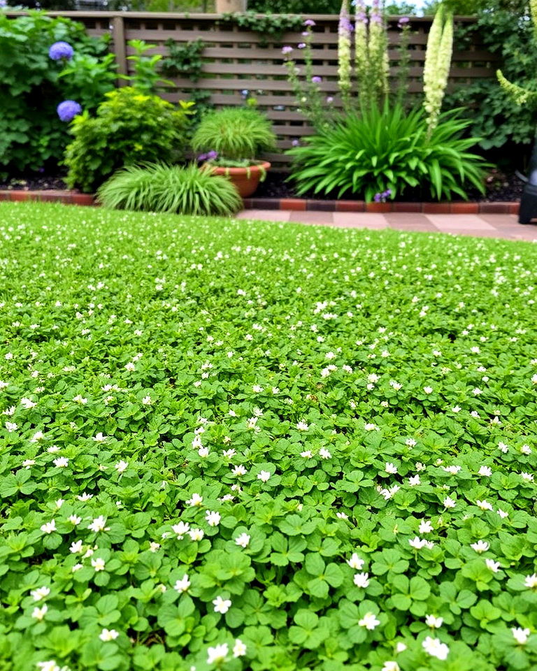traditional grass lawn with a clover lawn - 20 Irish Garden Ideas