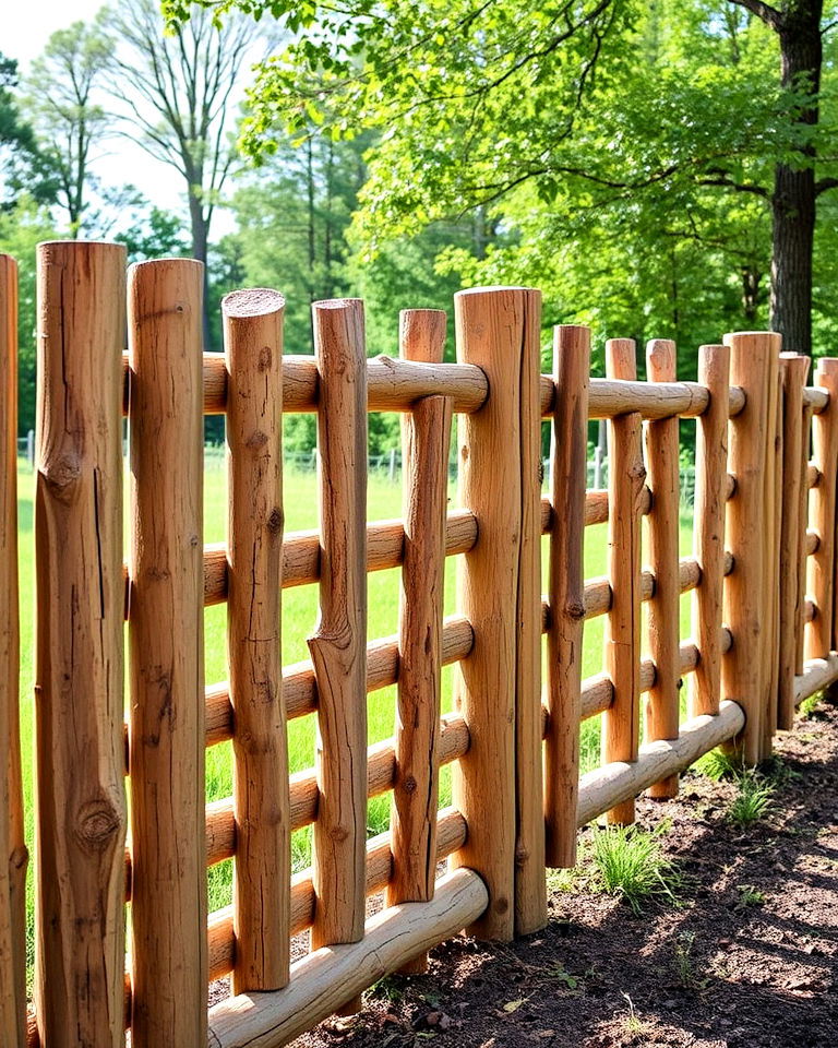 traditional natural log fence - 40 Types of Fences