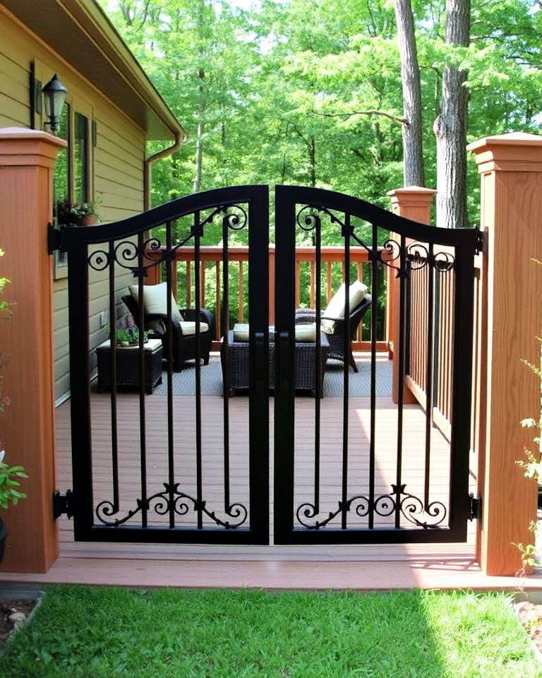 traditional swing out double deck gate - 25 Deck Gate Ideas
