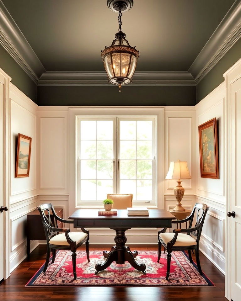 traditional wainscoting home office - 25 Traditional Home Office Ideas