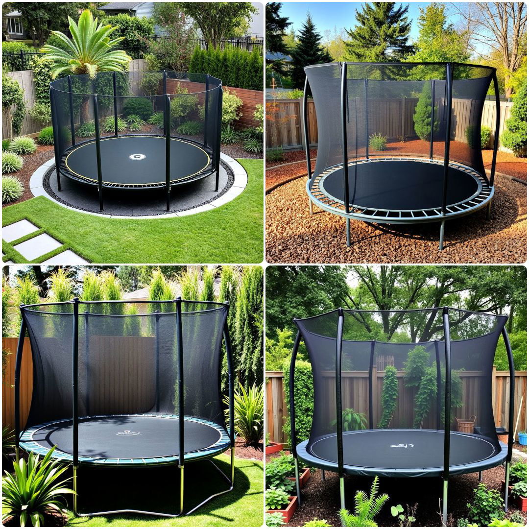 trampoline landscaping ideas