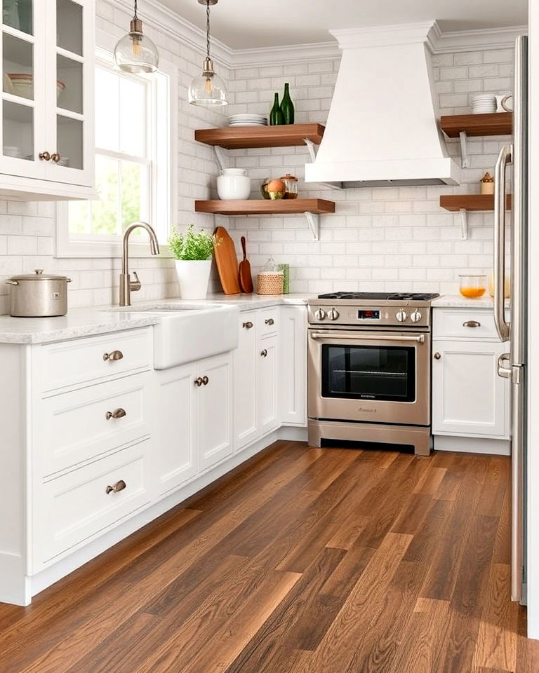 transitional vinyl flooring for kitchen - 25 Vinyl Kitchen Flooring Ideas