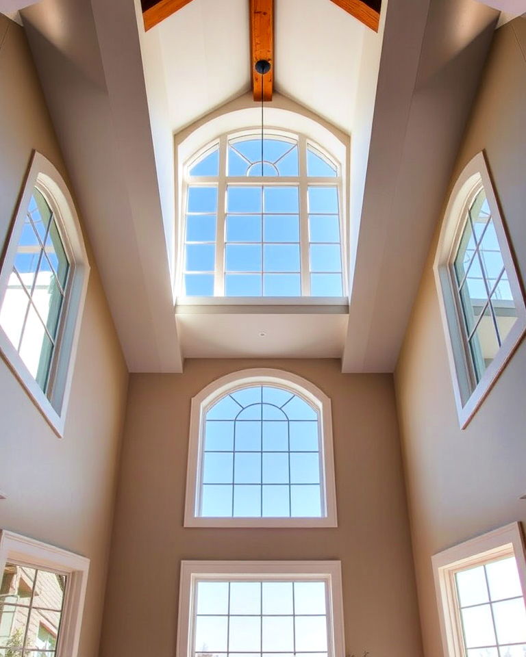 transom windows enhance vaulted ceilings - 20 Vaulted Ceiling Window Ideas