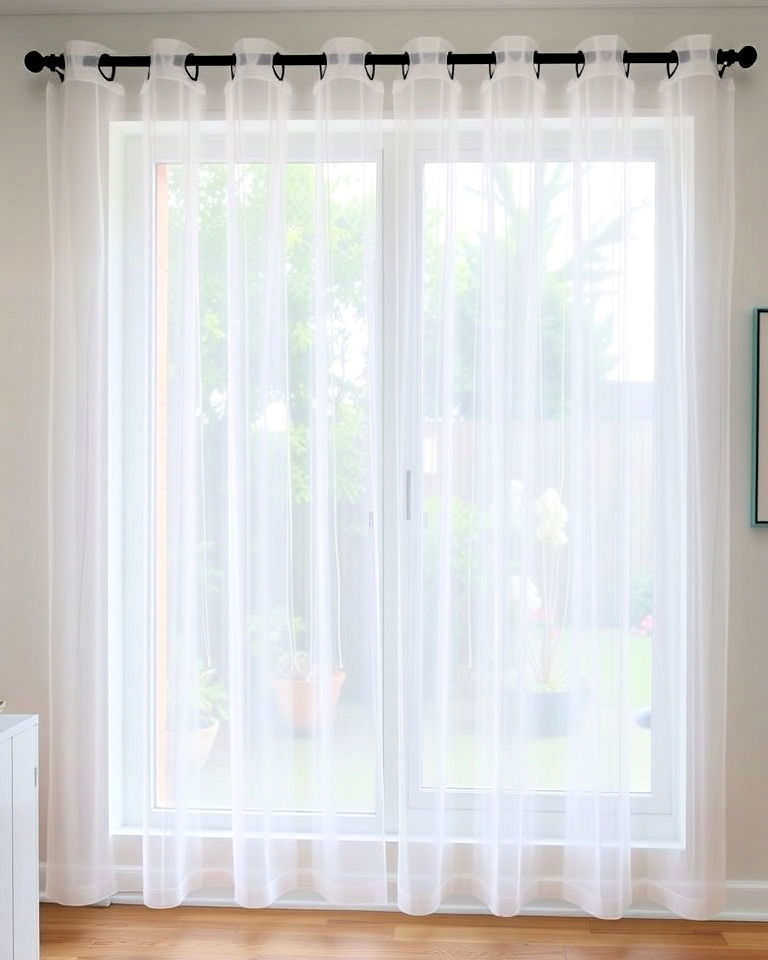 transparent vinyl curtains for minimalism - 20 Doorway Curtain Ideas