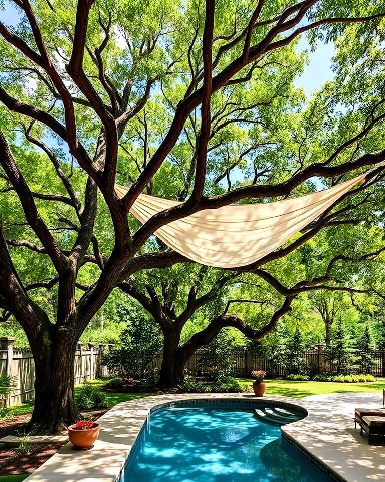 tree integrated canopy tree integrated canopy - 20 Pool Canopy Ideas