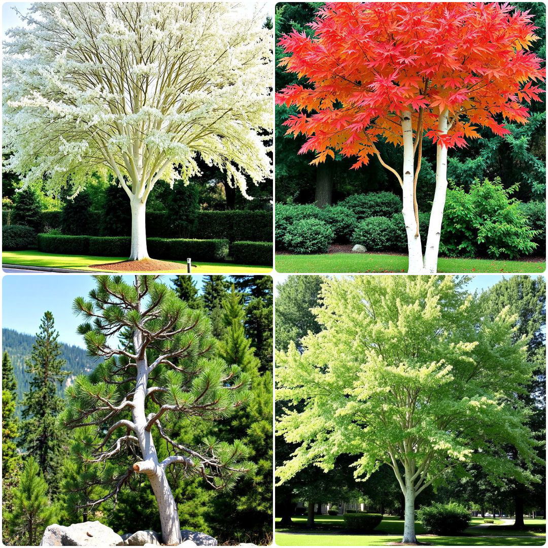 trees with white bark ideas