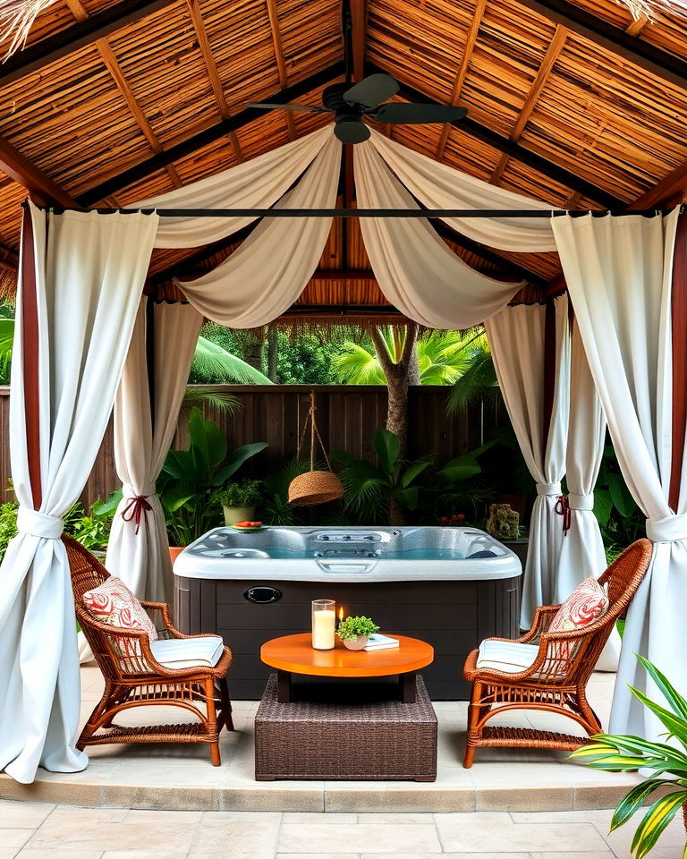 tropical cabana hot tub shed - 15 Hot Tub Shed Ideas
