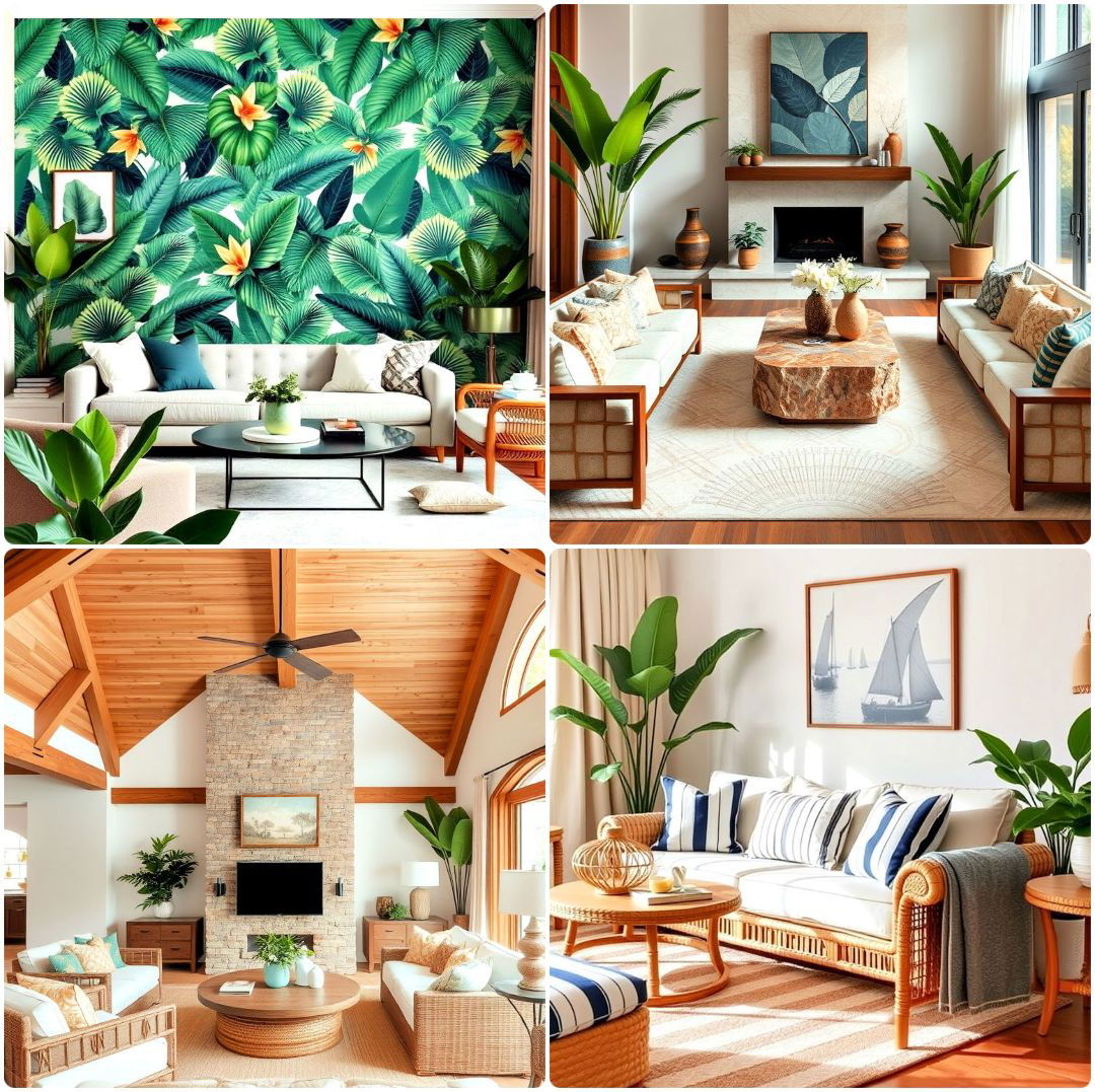 20 Tropical Living Room Ideas to Bring the Beach Indoors