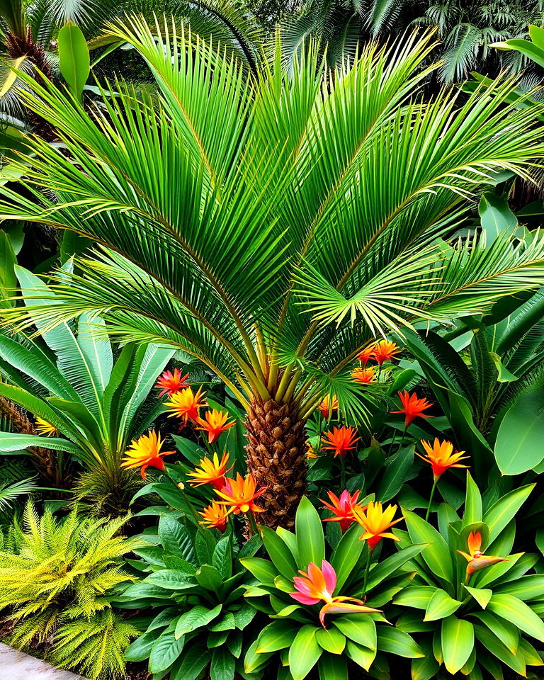 tropical themed garden design - 15 Landscaping With Sago Palms