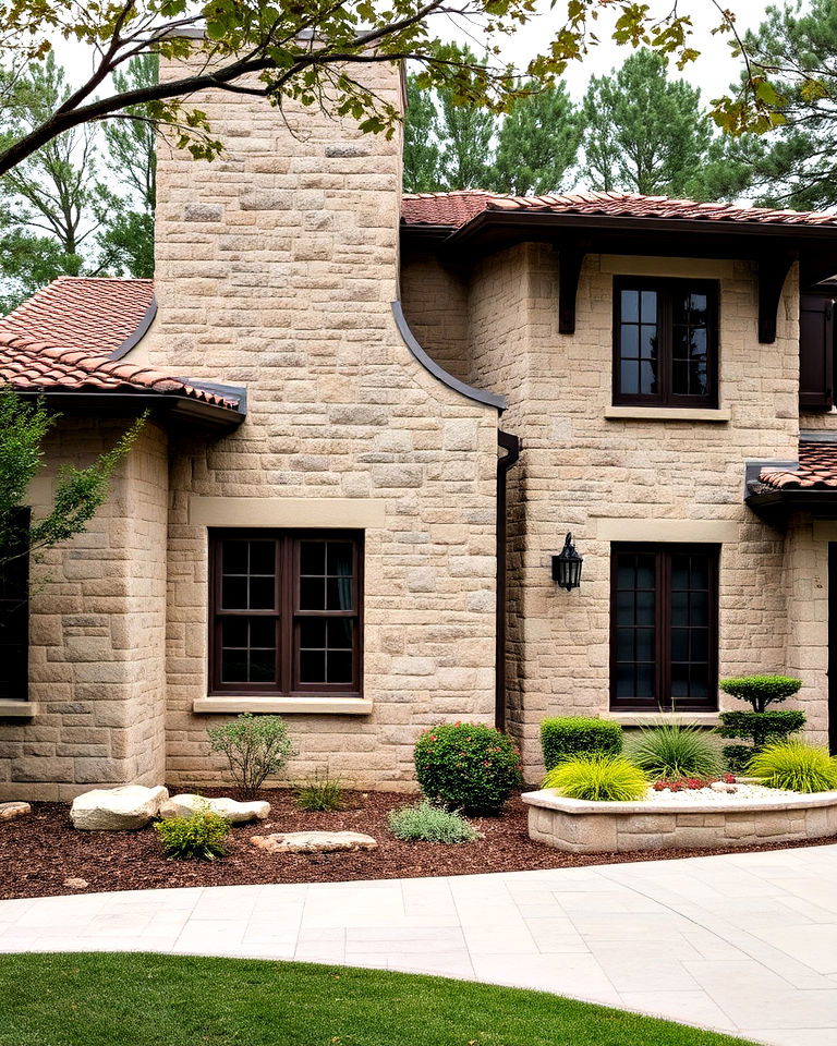 tumbled stone exterior for timeless aesthetic - 25 Types of Exterior House Stone