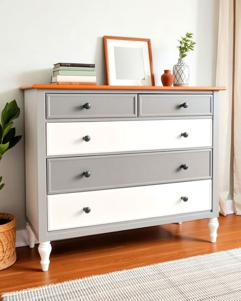 two tone dresser for bedrooms - 35 Painted Dresser Ideas