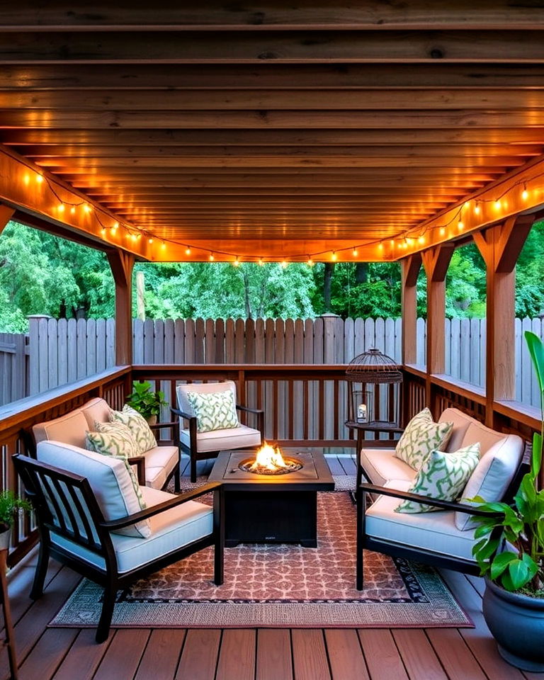 under deck cozy seating area - 20 Under Deck Landscaping Ideas