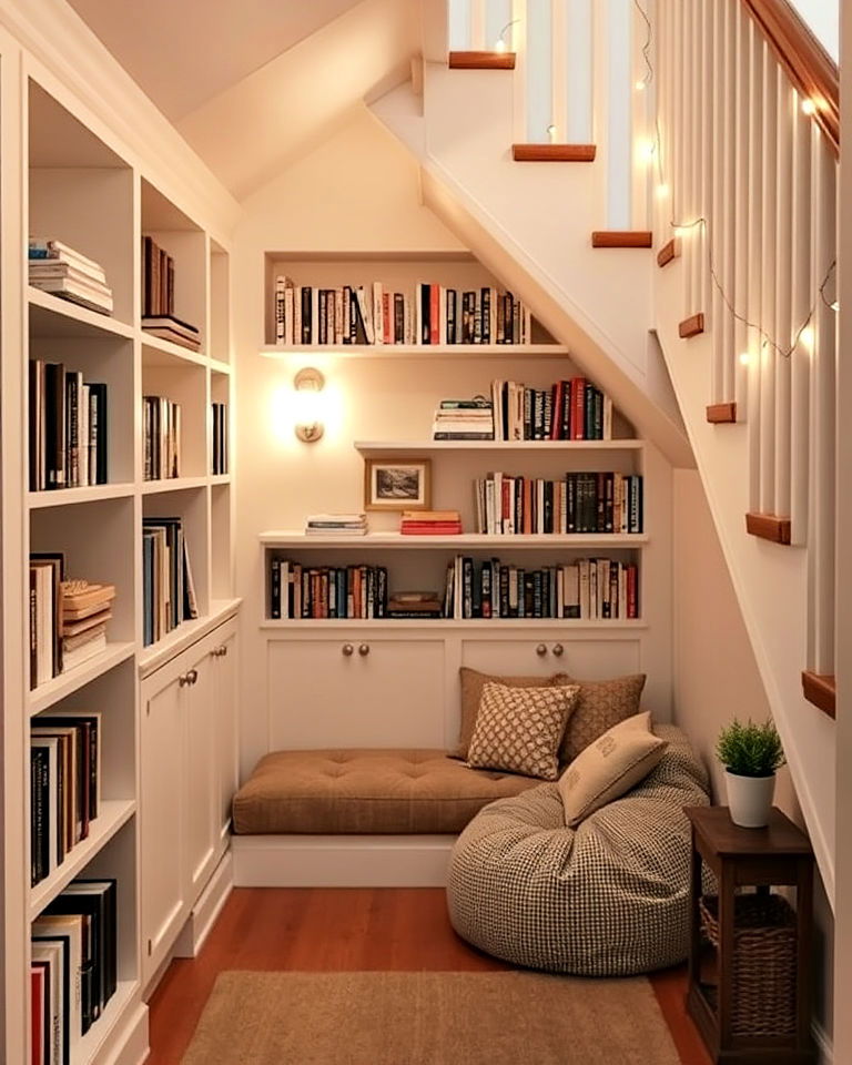 under stairs reading nook - 25 Reading Room Ideas