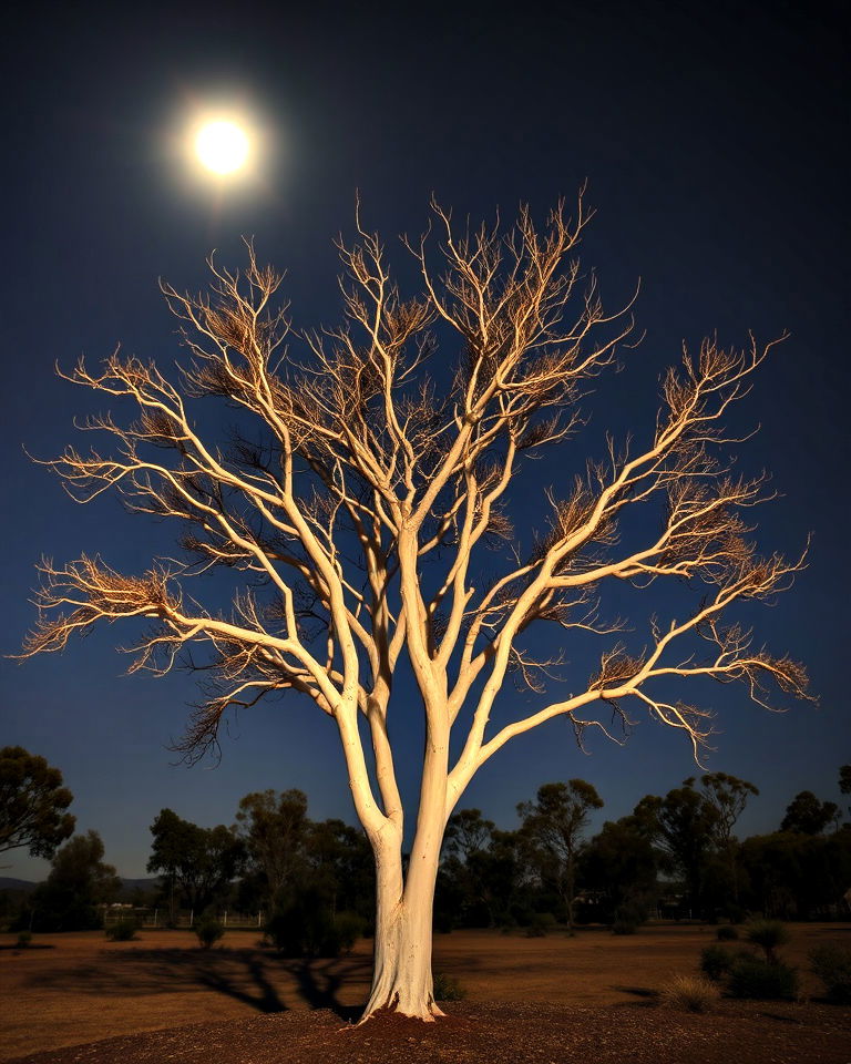 under the glow of moonlight the ghost gums smooth - 15 Trees With White Bark
