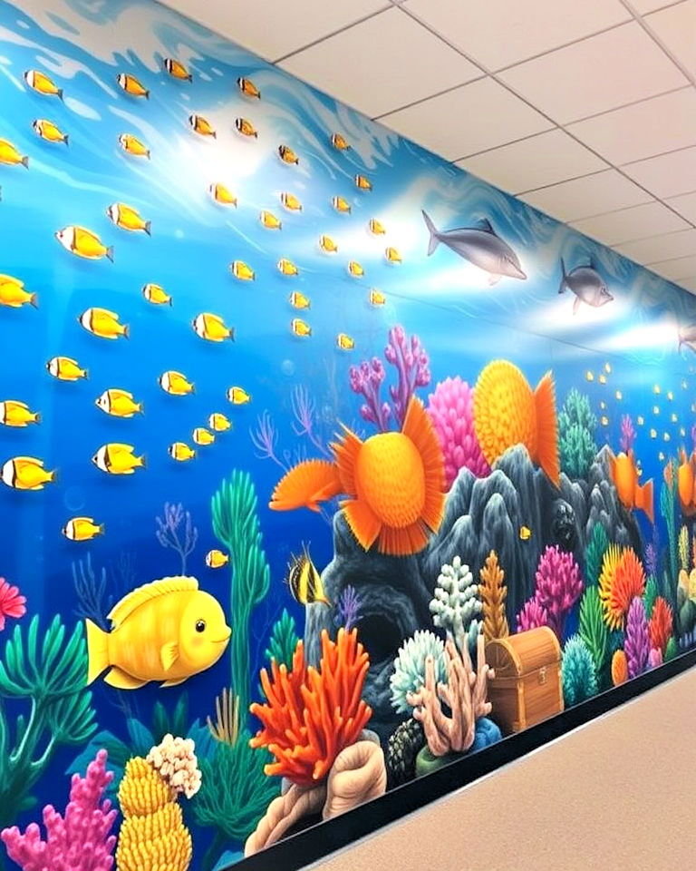 underwater adventures library murals - 15 Library Murals