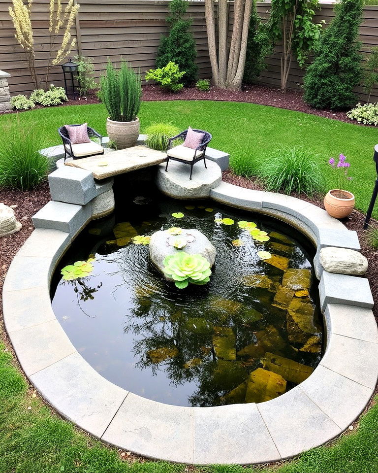 unique concrete pond edging - 20 Pond Edging Ideas