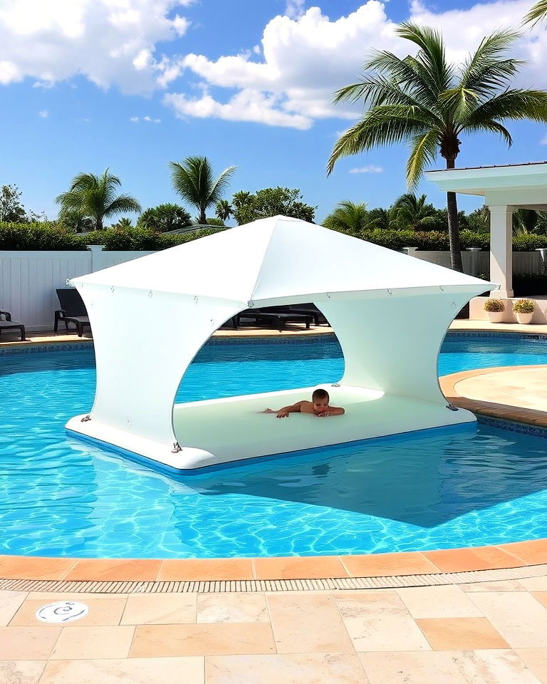 unique floating pool canopy unique floating pool canopy - 20 Pool Canopy Ideas