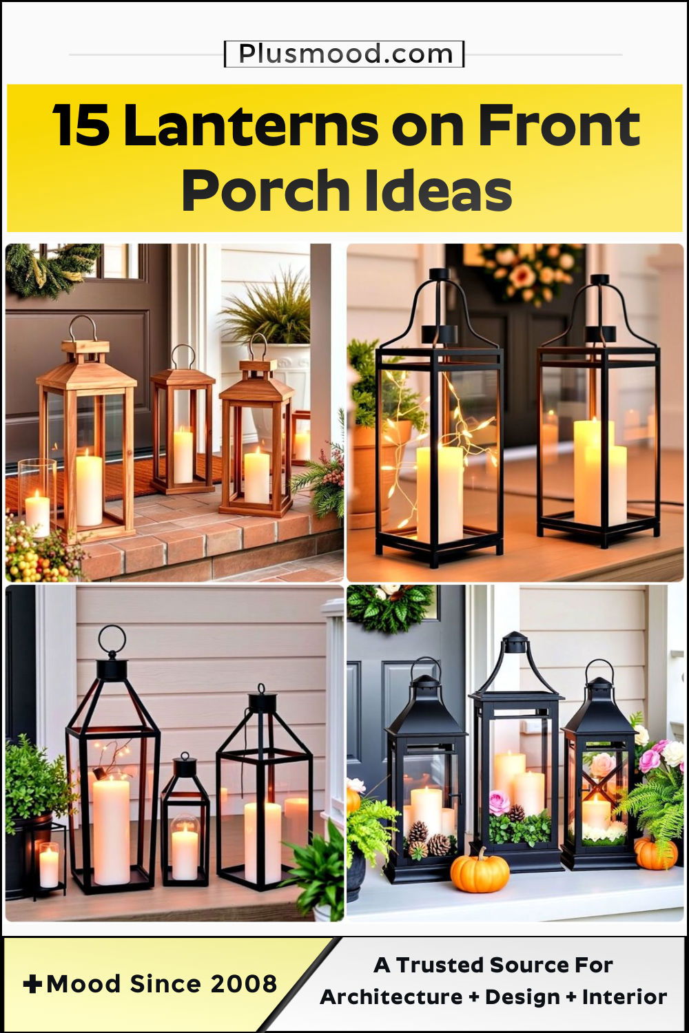 unique lanterns on front porch ideas