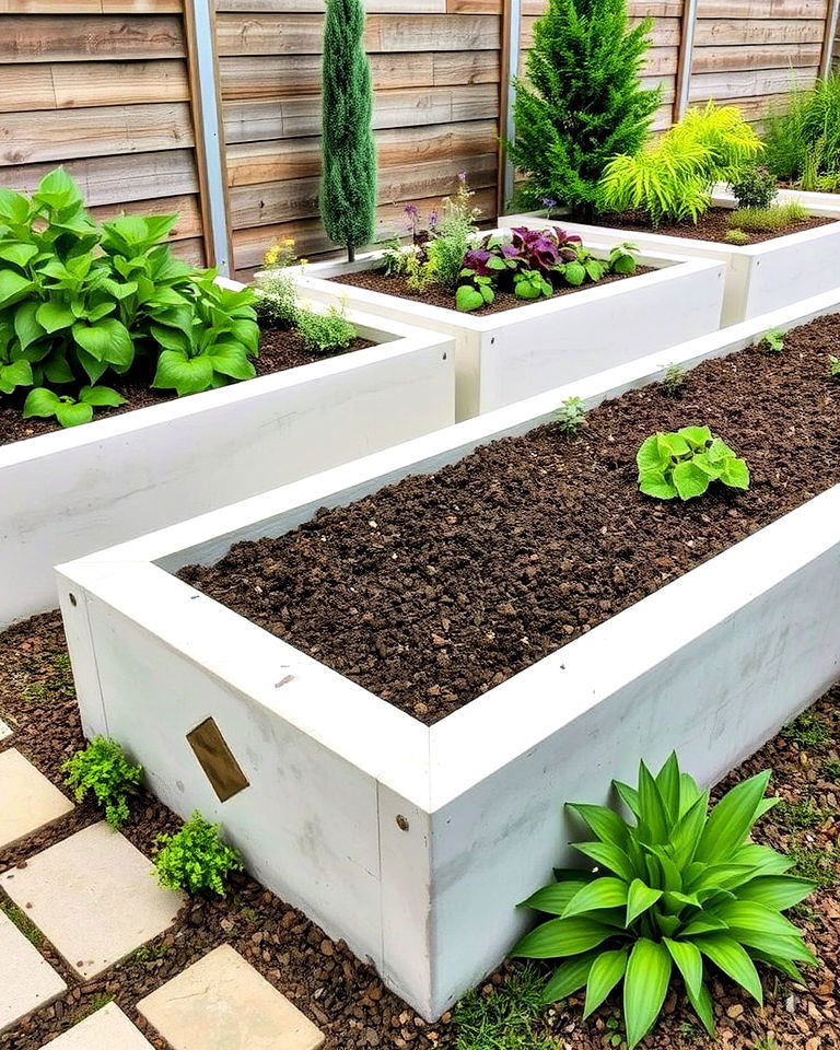 unique raised concrete garden beds - 20 Concrete Garden Ideas