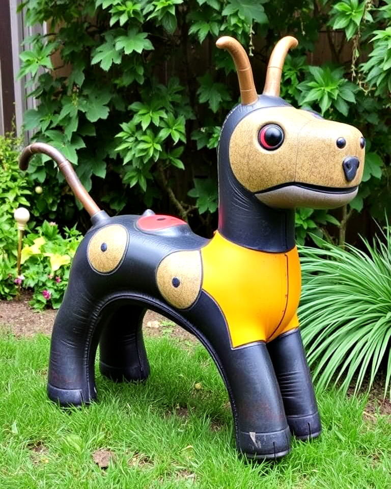 unique tyre sculptural art - 25 Recycled Tyre Garden Art Ideas
