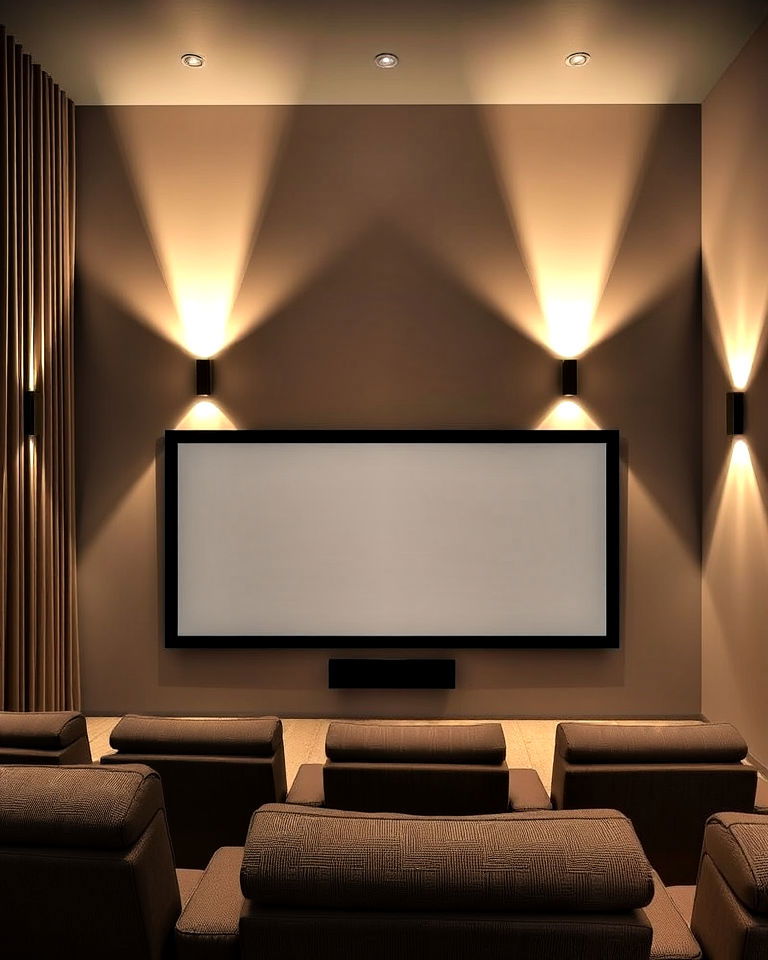 up and down light fixtures - 15 Home Theater Wall Sconce Ideas