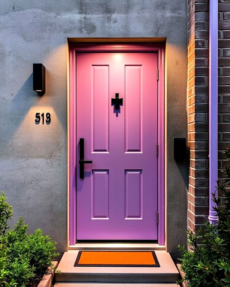 urban chic lavender front door - 15 Lavender Front Door Ideas