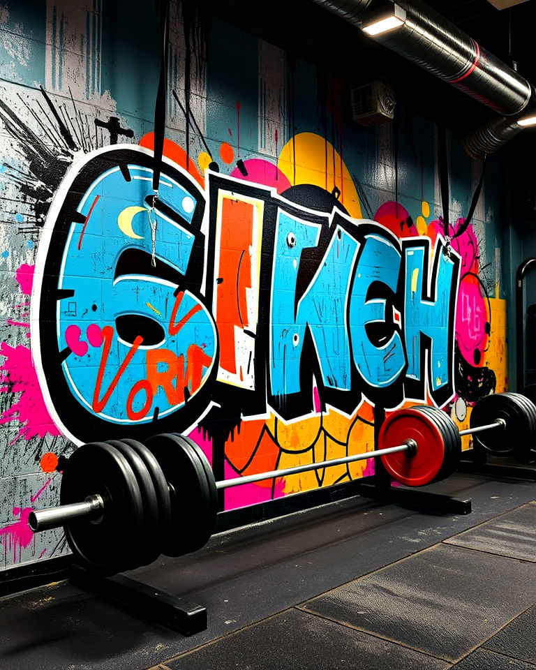 urban street art vibes gym mural - 15 Gym Murals