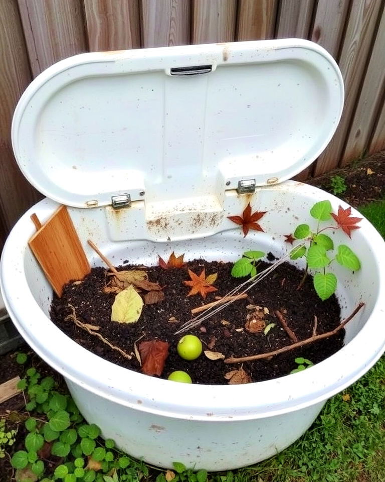 use it for composting - 15 Backyard Old Bathtub Garden Ideas