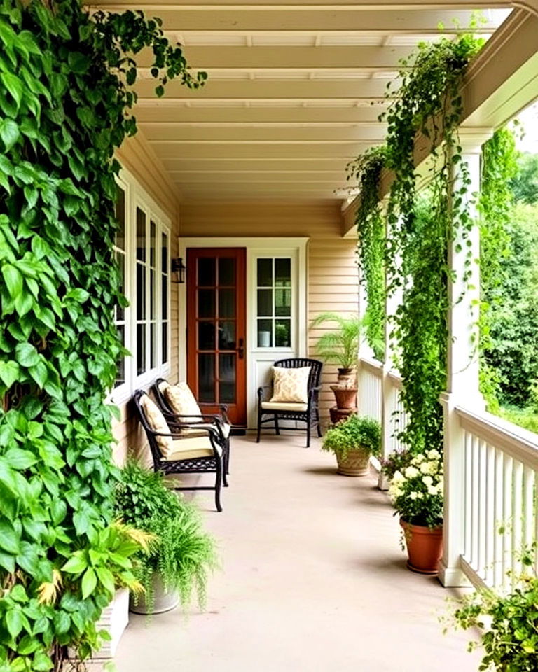 use trellises for climbing plants - 40 Veranda Ideas