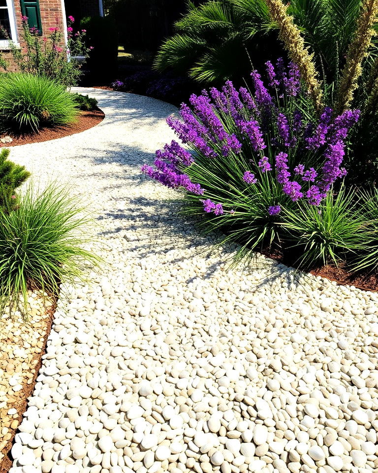 using crushed shells for pathways - 25 Coastal Landscaping Ideas
