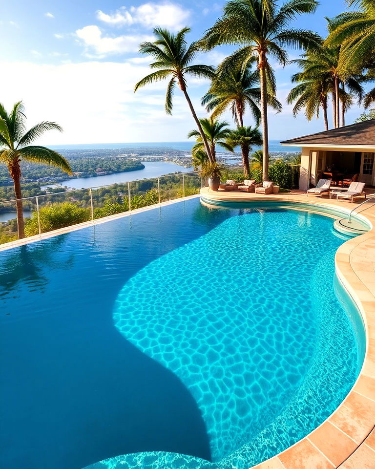 vanishing edge lagoon pool - 15 Fiberglass Pool Designs
