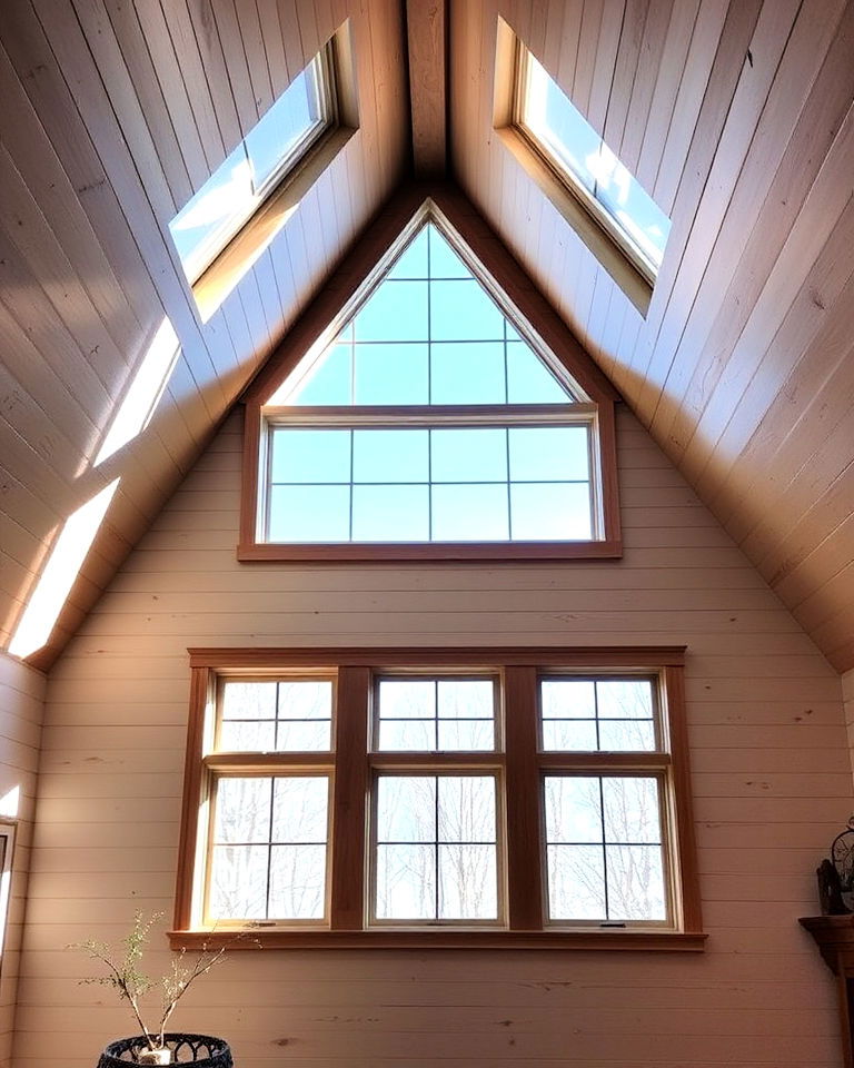 vaulted ceiling gable windows - 20 Vaulted Ceiling Window Ideas