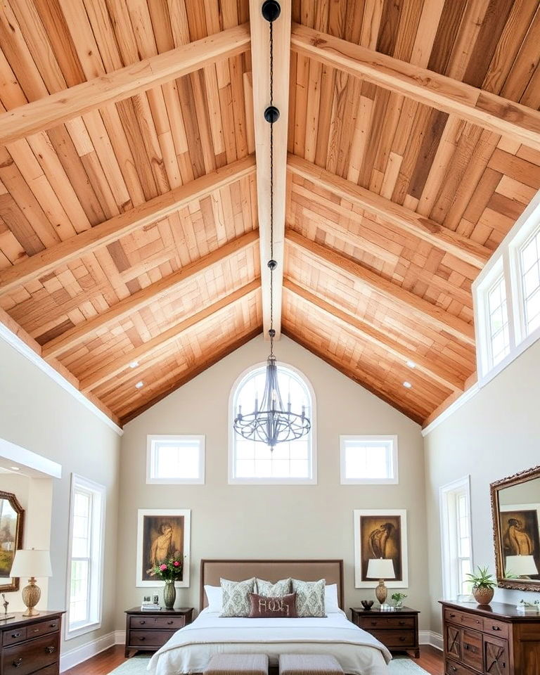 vaulted wood plank ceiling design - 15 Wood Plank Ceiling Ideas