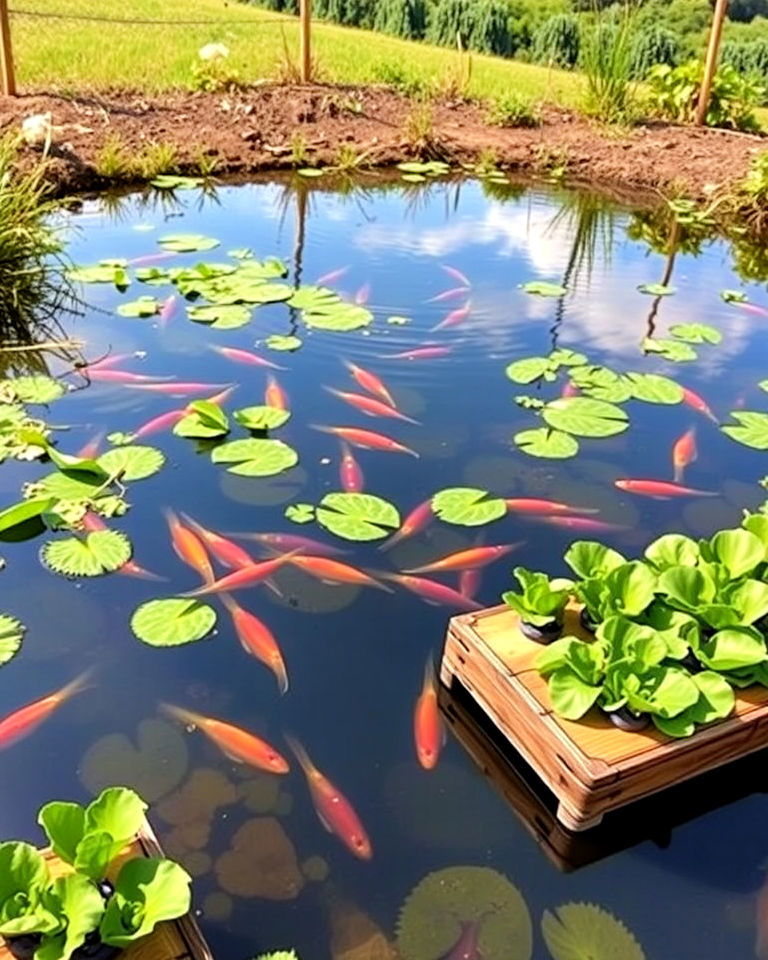 vegetable integrated aquaponics pond vegetable integrated aquaponics pond - 15 Farm Pond Ideas