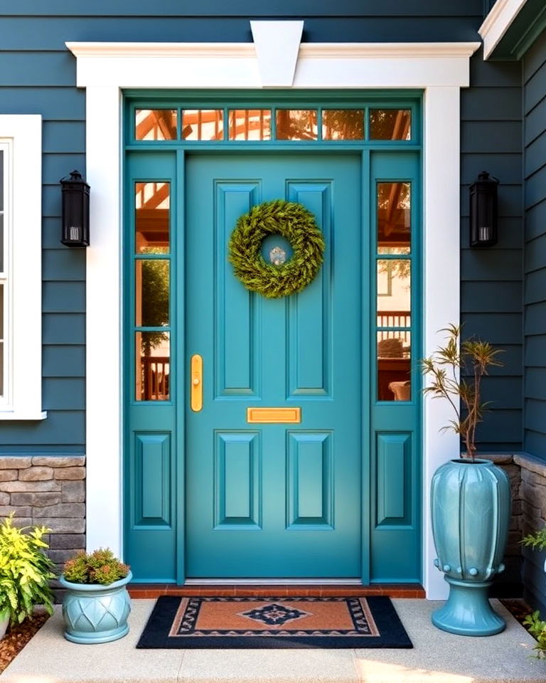 versatile option teal blue front door - 30 Blue Front Door Colors