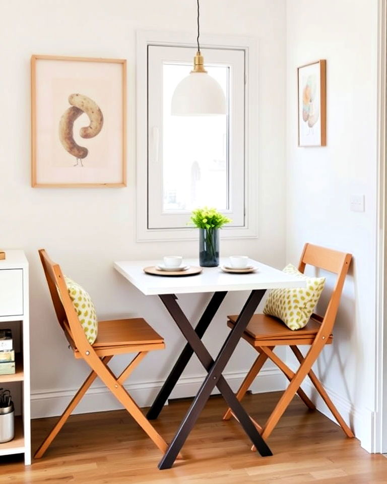 versatile space saving foldable nook - 20 Corner Breakfast Nook Ideas